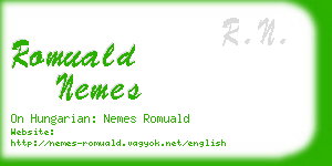romuald nemes business card